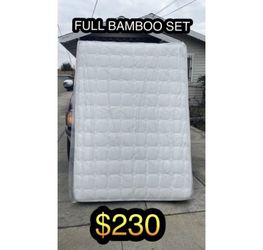 FULL BAMBOO MATTRESS WITH BOX SPRING