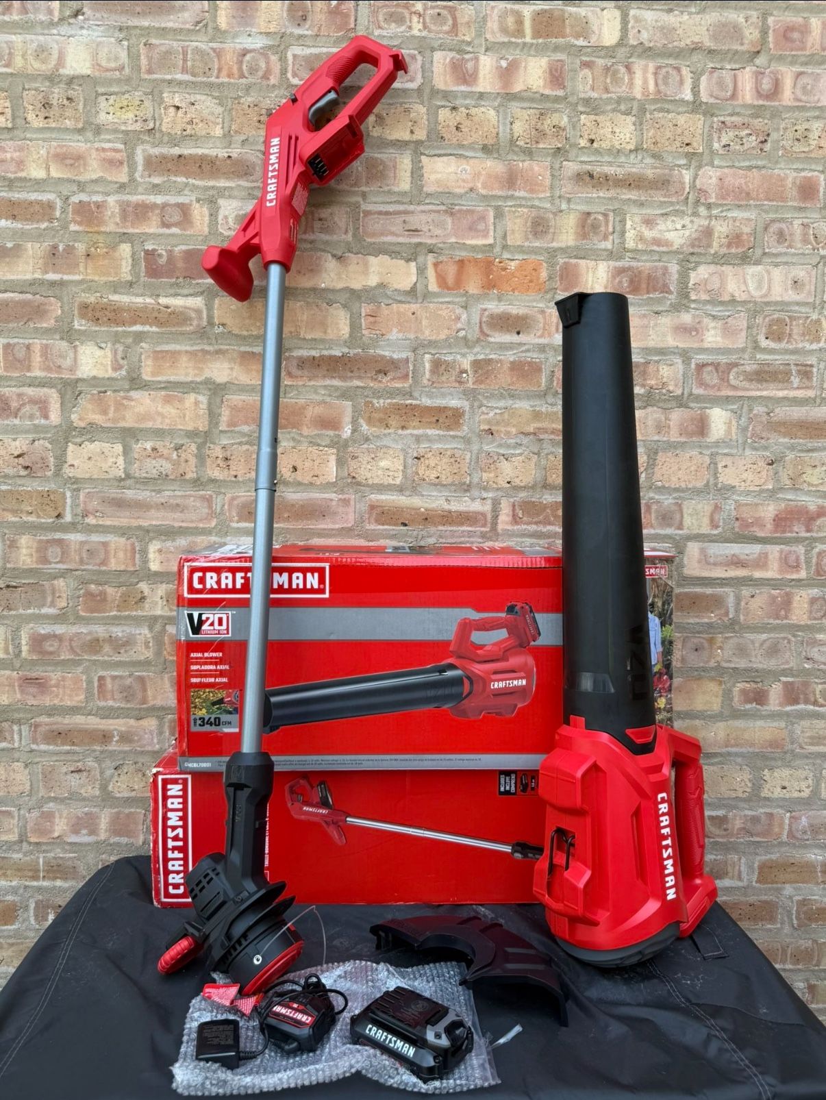 CRAFTSMAN 20V MAX Weedwacker & Leaf Blower Combo Kit – Battery & Charger Included 