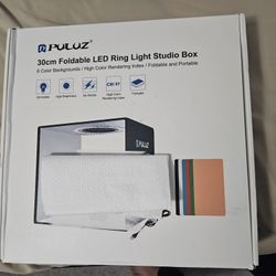 Lightbox, PULUZ 11.8"/30cm Photo Studio Light Box, Portable Picture Box Adjustable Brightness, Folding Professional Light Box Photography with Led Lig