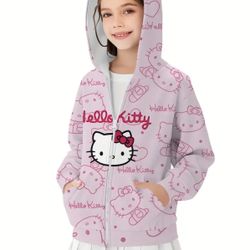 Hello Kitty Print- Zip Up Jacket