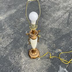 Small Nice Lamp With Gold Shade