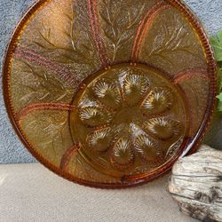 Large Infiana Glass Deviled Egg Serving Tray