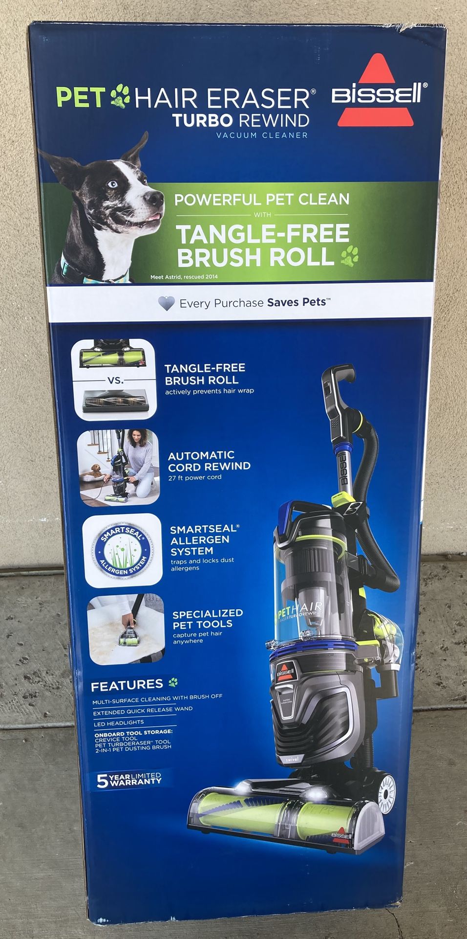 FLASH SALE- Price Reduced 24 Hours! Brand New - Bissell Pet Hair Eraser Turbo Rewind upright vacuum