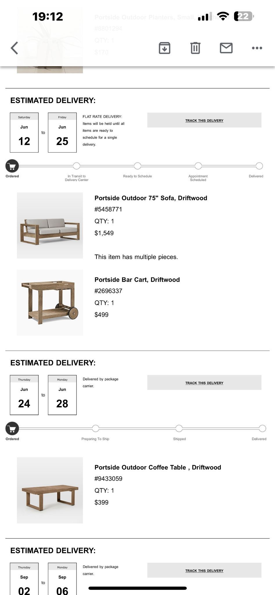 West Elm Outdoor Furniture Over 10k Cost for Sale in Fort Lauderdale