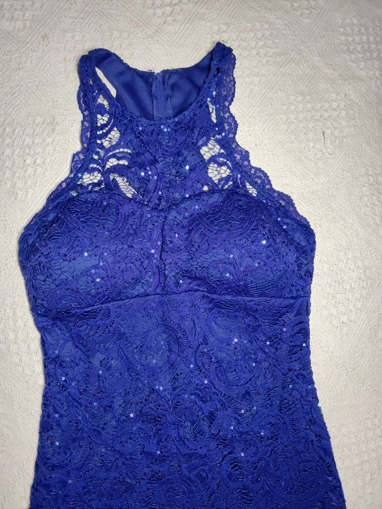 Blue Sequin Dress