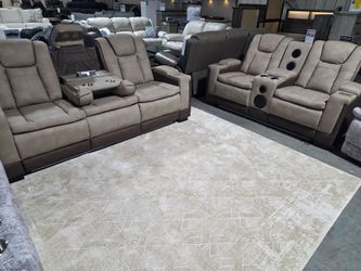 Bruno two-tone Sofa, Love seat and optional recliner