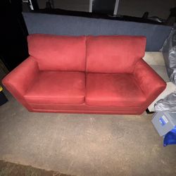 Red Pullout Sofa Perfect Condition 