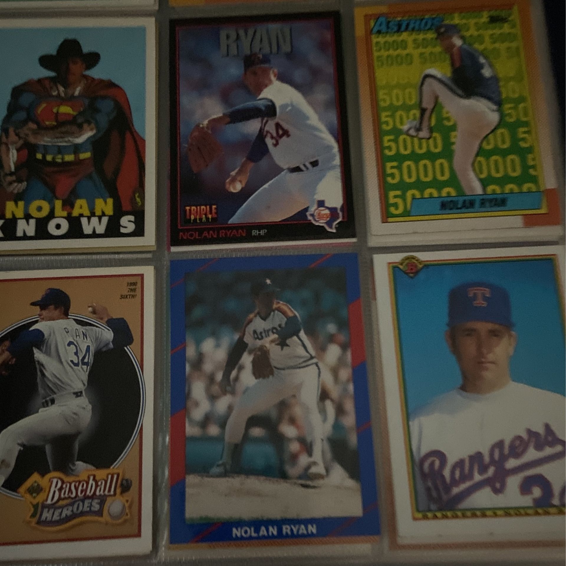 Nolan Ryan 9 Cards