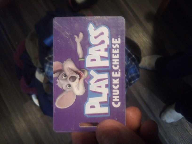 Chuck E Cheese Play Pass Card 15$