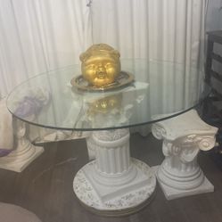 round glass top for dinner table