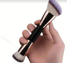 Black Rose Golden Dual-Tone Makeup Brush, Double-Ended Foundation Brush,