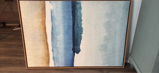 Abstract Canvas Wall Art in Wood Frame