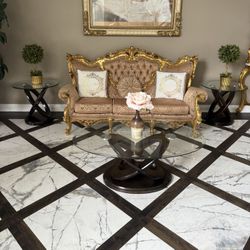 Set Of 3 Coffee Table And Side Tables