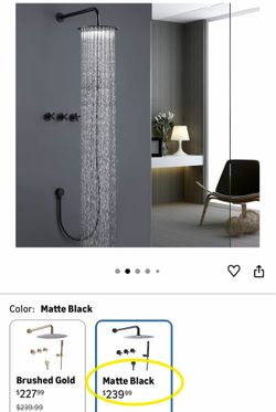 Black Shower Faucet Set Brass Shower System, 10 Inch High Pressure Square Rain Shower Head with Handheld Spray, Wall Mounted, Rough-in Valve Included,