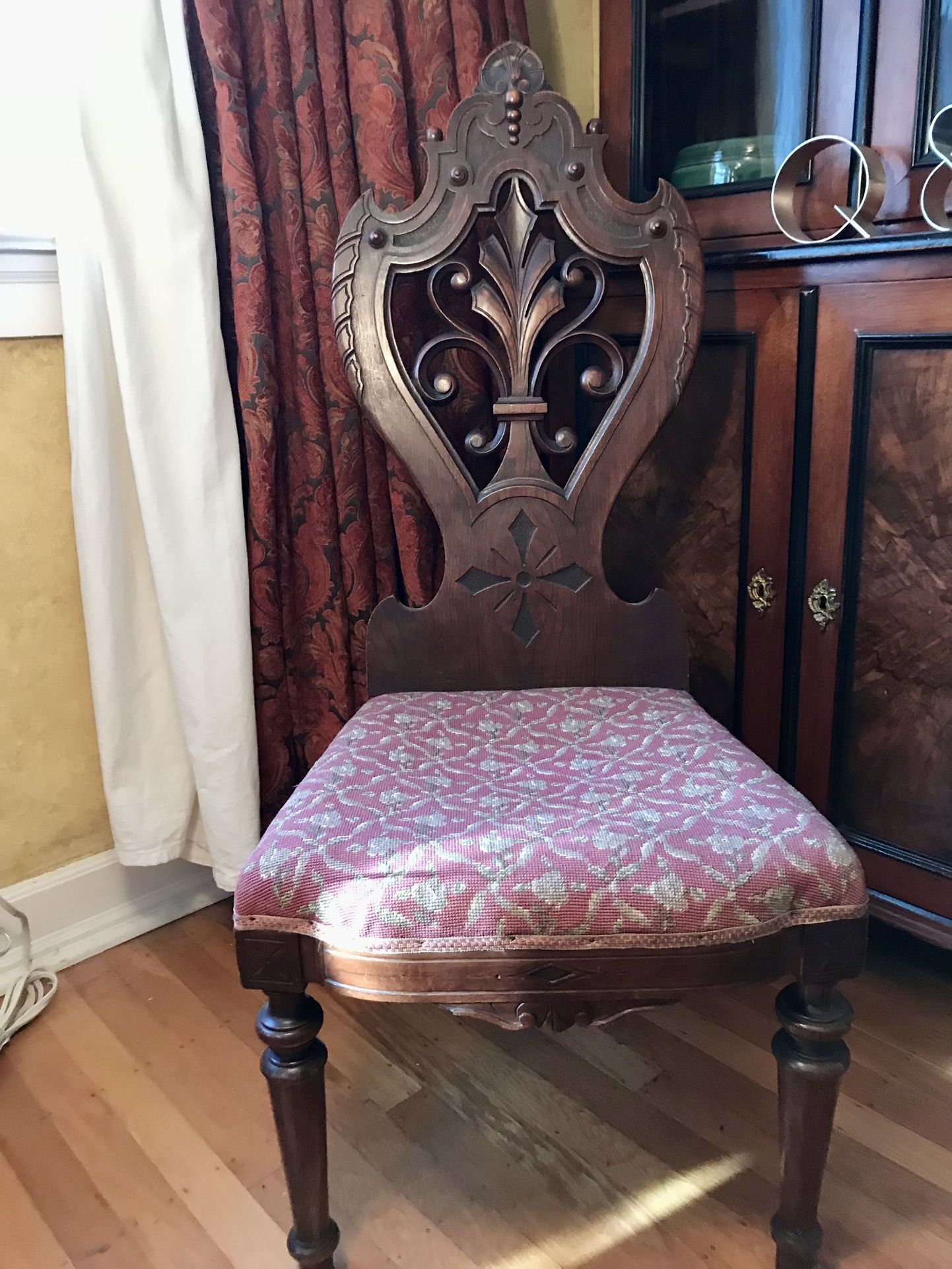 Victorian Antique Chair W/ Available Foot Stool