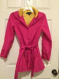 EUC Rothschild girls size 14 pink rain coat jacket retails for $60