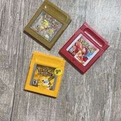 Nintendo Gameboy Pokémon Yellow, Red And Gold