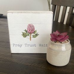 Wooden Decor With Plant