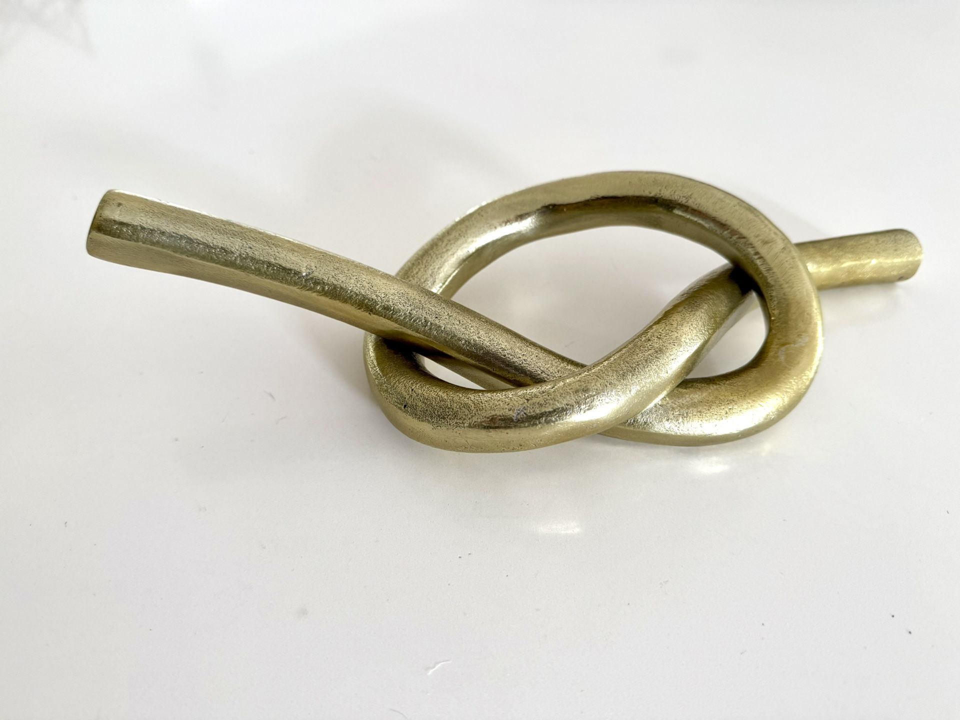 12" in Single Knot Sculpture in Gold by Sagebrook Home