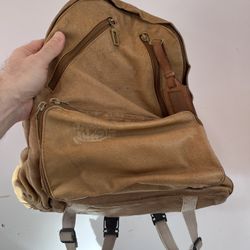 Leather Backpack 15” X 12” X 5”