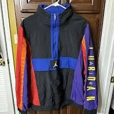 Jordan Vintage 90s Colorblock Windbreaker Jacket Retro Streetwear Hip-Hop Nylon