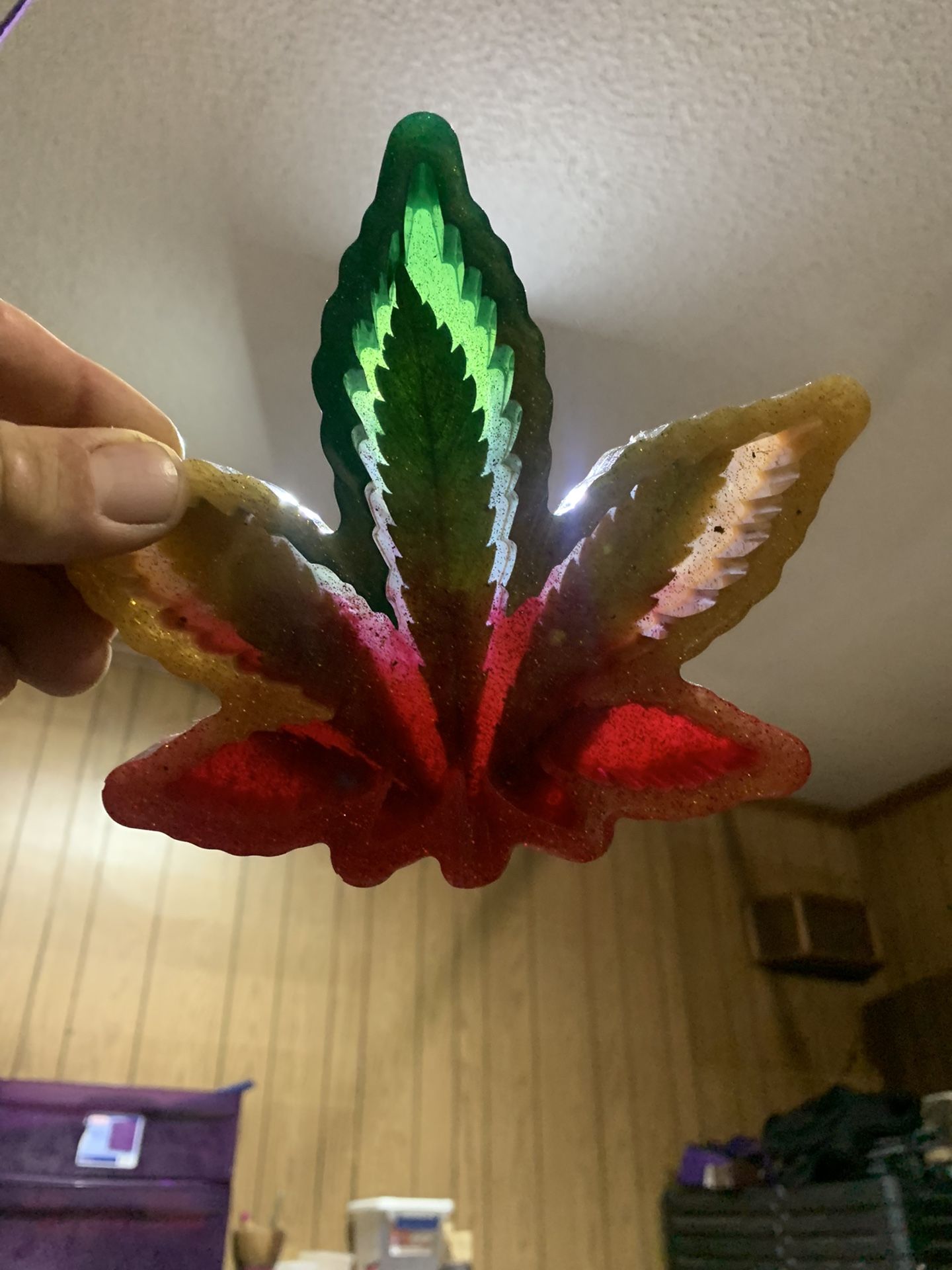 Resin Art Work Ash Tray Or Dish