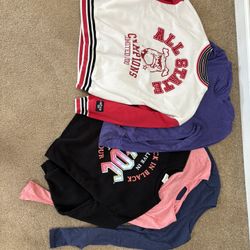 Lot Of Girls Size Large Long Sleeved Tops/hoodies