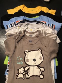 (8) 6-9m boys onesies