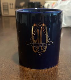 Vintage AAA Southern California 90th Anniversary Coffee Mug Cobalt Blue Gold