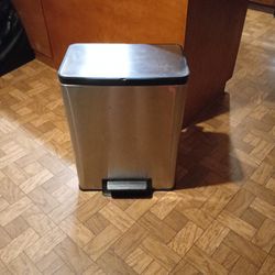 Stainless Steel Kitchen Push Step Trash Can