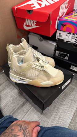 Jordan 4 off white sail