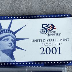 2001 United States Mint Proof Set 10 Coins
