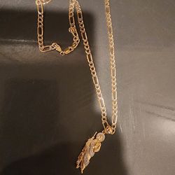 14 K Gold Figero 24 Inch Chain 