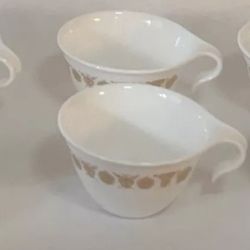 Vintage Corelle Butterfly Gold Hook Handle tea Cup Retro 1970's