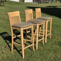 Wood bar height stools 3 for $60