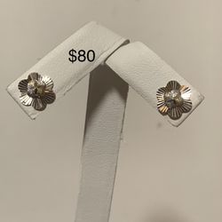 Aretes De Broquel Oro 14k