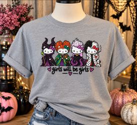 Hello Kitty Villain Halloween Graphic T-Shirt