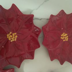  Princess House Poinsettia  Plates