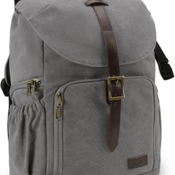 New Gray BAGSMART DSLR Camera Backpack Anti Theft And Waterproof With Rain Cover
