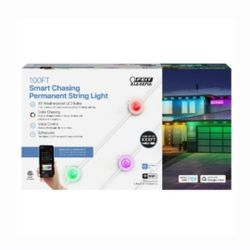 FEIT ELECTRIC 100' Foot 60 Light RGBW LED Permanent Outdoor String Lights