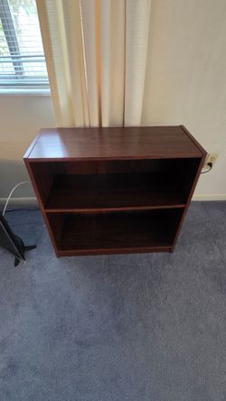 Small 2-Shelf Bookcase Cherry Finish