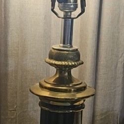 Antique brass table lamp