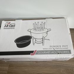 All Clad Fondue Pot Set New