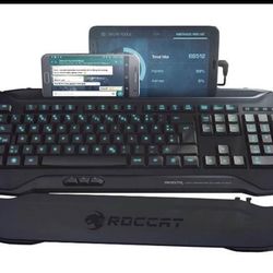 NEW. ROCCAT Skeltr - Smart Communication RGB Gaming Keyboard with Universal Device Docking Slot,