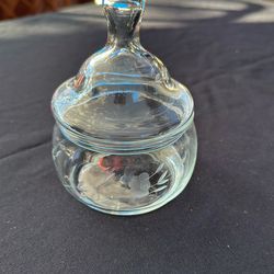 Princess House Heritage Etched Candy /Apothecary Dish