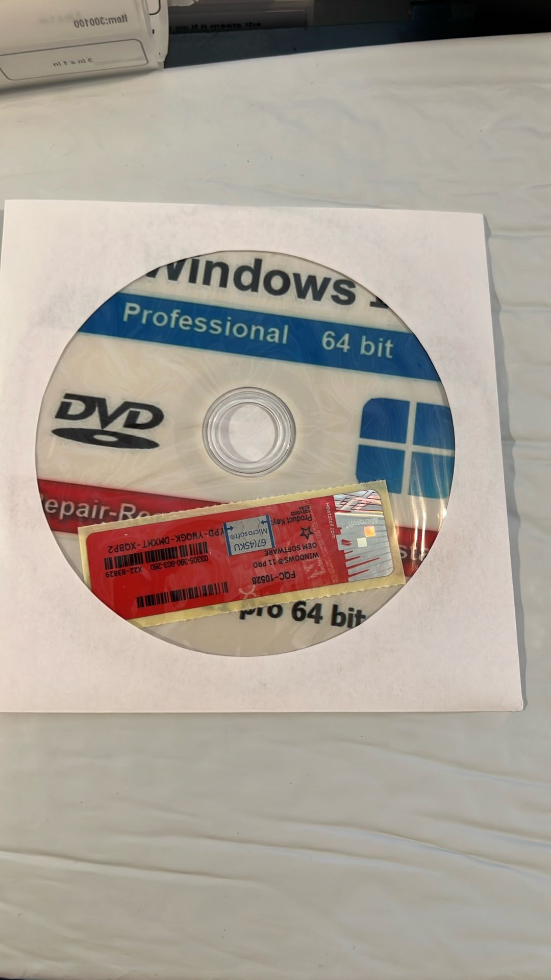 Window 11 Pro 64 Bit DVD With Key