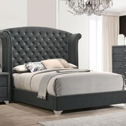 New Black Queen Bed