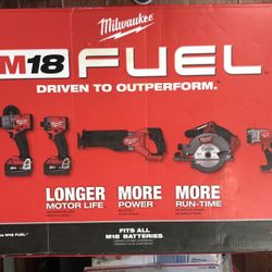Milwaukee 3697-25 M18 Fuel 5 Tool Combo Kit