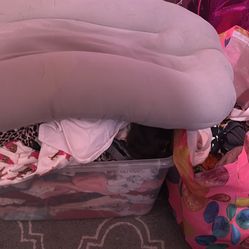 Lot Of Baby Clothes And Snuggle Me