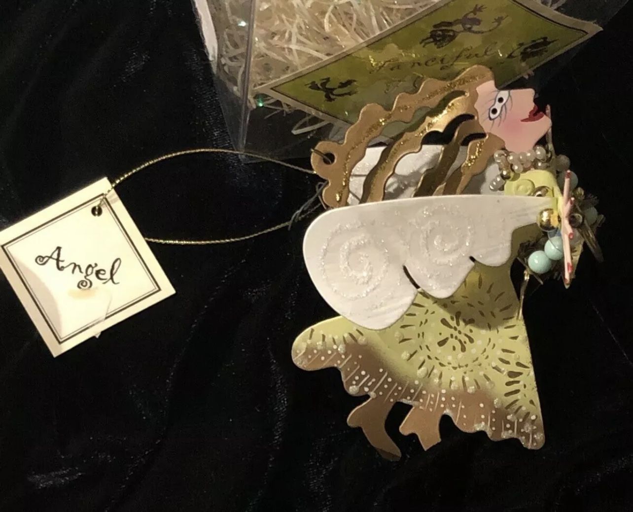 Karen Rossi Silvestri Fanciful Flight Angel Fairy Flying Girl Charms OrnamentNIB